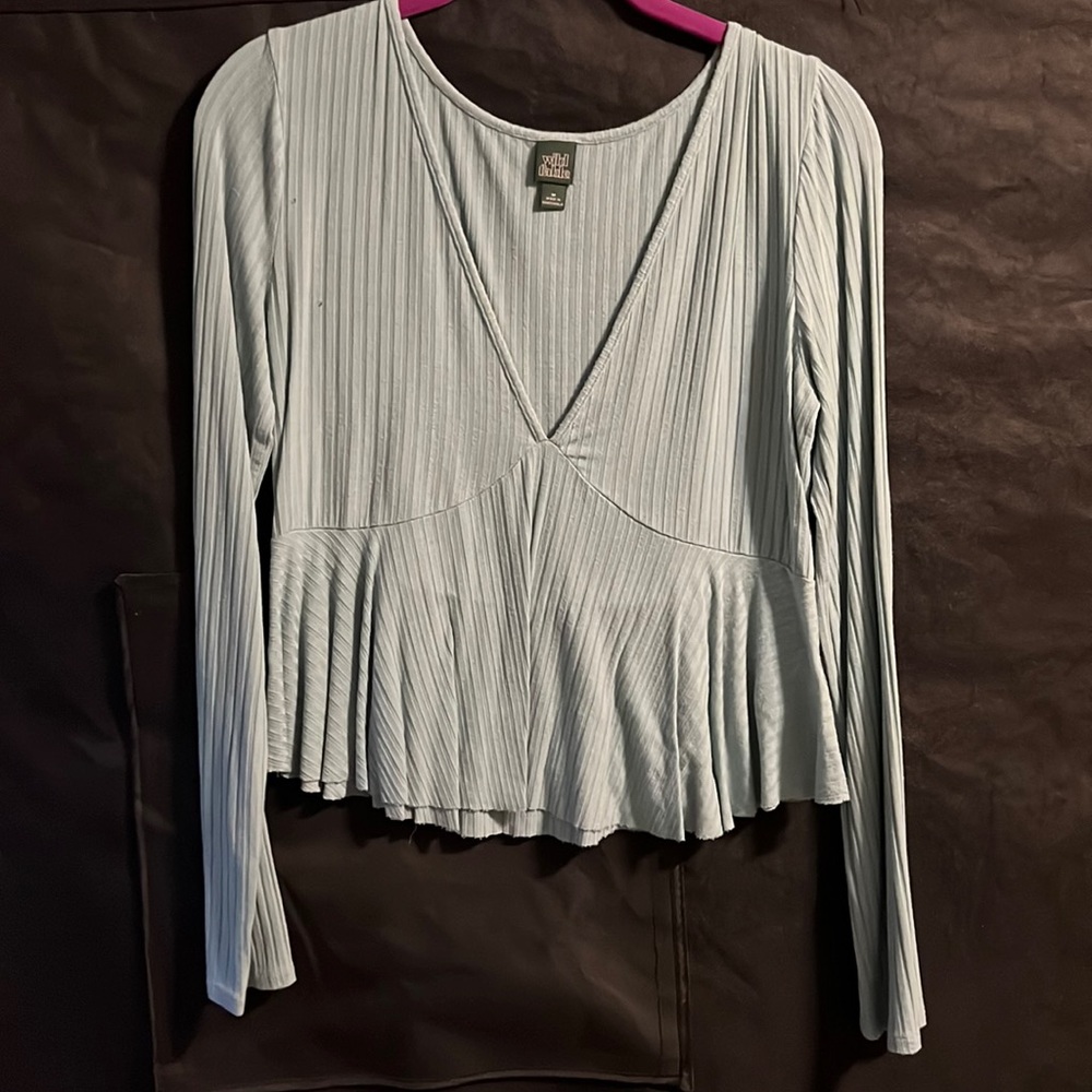 Baby blue baby doll top